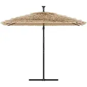 vidaXL Parasol met stalen paal 269x269x235 cm bruin