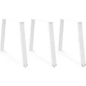 vidaXL Eettafelpoten 3 st V-vormig 90x(72-73,3) cm staal wit