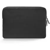 Trunk Leather MacBook 13 Inch Sleeve Zwart