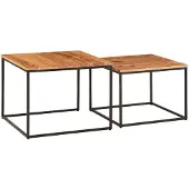 Wohnling Bijzettafelset acacia 60x46x60 cm