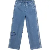 Adidas Originals Jeans 'CARE BEARS LOOSE DENIM' blauw denim / donkerblauw / geel