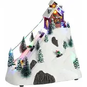 Luville Ski slope werkt op batterijen l15,5xw27xh28,5cm kerst