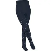 Falke Multidot dun gedessineerd katoen panty kinderen blauw - maat 152-164