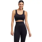 Falke Training Med Sup gemiddeld activiteitsniveau functioneel materiaal sportbeha dames zwart - maat S