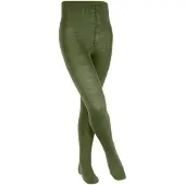 Falke Comfort Wool dik eenkleurig wol panty kinderen groen - maat 80-92
