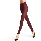 Falke Softmerino eenkleurig wol katoen legging dames rood - maat 44-46