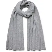 Falke Basic Fine Knit sneldrogend warm kasjmier wintersjaal unisex grijs - maat ONESIZE