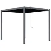 PRIMEYARD Pergola 3x3,5 m, lamellendak, antraciet