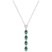 Brosway FANCY FLG110 ZILVEREN KETTING MET GROENE/TRANSPARANTE ZIRKONIA'S 1 STUK