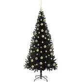 vidaXL Kerstboom Zwart 210 cm PVC