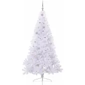 vidaXL Kunstkerstboom met 300 LED Wit 210 cm PVC en Staal