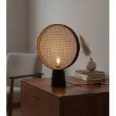 Lyora Tafellamp Tiera Ø 35cm rotan met zwart