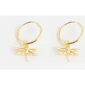 Sissy-Boy Goldplated oorbellen met libelle