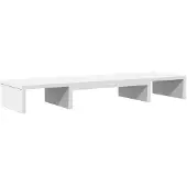 vidaXL Monitorstandaard verstelbaar 80x24x10,5 cm bewerkt hout wit