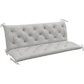 Outsunny bankkussen - polyester/schuimrubber - 98x150x8 cm - grijs