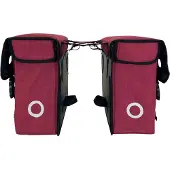Willex Dubbele Fietstas - Canvas - Reflectie - 46 liter - Universele Bevestiging - Rood