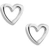 GLAMS oorknoppen hart - Zilver