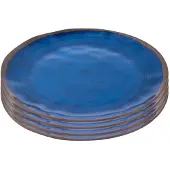 Bo Camp - Ontbijtbord - Halo - 4 Stuks - Melamine - Blauw