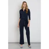 MI PIACE Travel Jumpsuit Dames Flared - Navy - Maat XS/34 - 202154