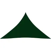vidaXL Zonnescherm driehoekig 3,5x3,5x4,9 m oxford stof donkergroen