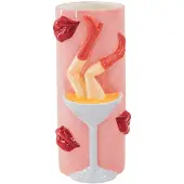 Housevitamin Bloemenvaas- Pornstar Martini Vaas- Keramiek-Roze/ Rood- 14x12,5x28cm
