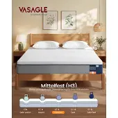Vasagle matras, eenpersoonsmatras van gelgeheugenschuim, 160 x 200 cm / 25 cm