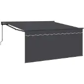 vidaXL Uitschuifbare luifel Antraciet 300 x 250 cm
