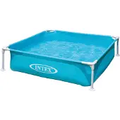 Intex 57173 Rechthoekig kinderzwembad met frame, 122 x 122 x 30 cm, blauw
