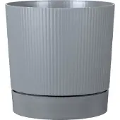 Scheurich Bloempot Lino met waterreservoir Ø 47 cm - Puur grijs