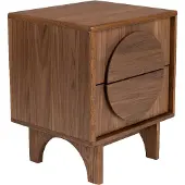 Zuiver Bijzettafel Side Table / Bedstand Groove Walnut