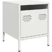 vidaXL Nachtkastjes 2 st 35x39x43,5 cm staal wit