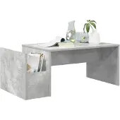 vidaXL Salontafel Beton Grijs 90 x 45 x 35 cm Bewerkt hout