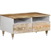 vidaXL Salontafel 80x54x40 cm massief mangohout