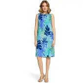Betty Barclay Jurk ultramarine blauw / hemelsblauw / groen / spar