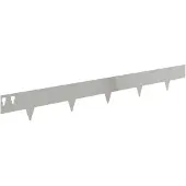 vidaXL Gazonrand 10 st 100 x 12 cm Staal Zilverkleurig