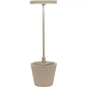 Zafferano Poldina Reverso accu-tafellamp zand Reverso, dimbaar, crème / amber, Woon-/ Eetkamer, Aluminium, Modern