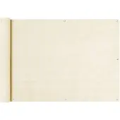 vidaXL Balkonscherm 75x600 cm HDPE crèmekleurig
