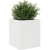 vidaXL Plantenbak 40x40x46 cm massief grenenhout wit