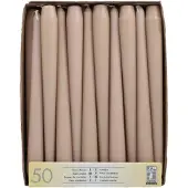 Starpak 2x 50 Kandelaarkaarsen Ø 22 cm · 25 cm poeder