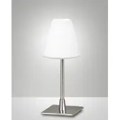 FABAS LUCE Tafellamp Lucy, dimbaar, chroom / zilver, Slaapkamer, metaal, Modern, Tafellamp