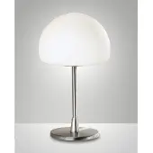 FABAS LUCE Tafellamp Gaia, dimbaar, chroom / zilver, Slaapkamer, Glas, Modern, Tafellamp