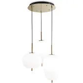 Ideal Lux Hanglamp Umile, messing / goud, Woon-/ Eetkamer, Glas