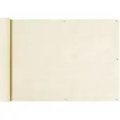 vidaXL Balkonscherm 75x500 cm HDPE crèmekleurig