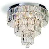 Searchlight Plafondlamp Orion, dimbaar, chroom / zilver, Badkamer, metaal, Modern, Plafondlamp badkamer