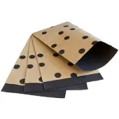 Rotim 200x papieren zakjes Bruin kraft Stippen 12x19cm