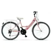 Kands Giulietta – Kinderfiets – 24 inch – 18 versnellingen – V-brake – 130-165 cm – Roze – Meisje