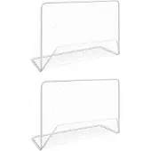 vidaXL Voetbaldoelen 2 st met netten 182x61x122 cm staal wit