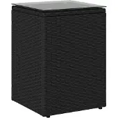 vidaXL Bijzettafel Zwart 35 x 35 x 50 cm poly rattan