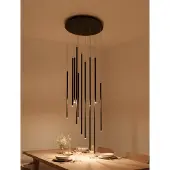 Lyora Design hanglamp Elettra 12-lichts zwart