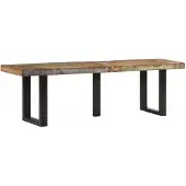 vidaXL Bankje 160 cm massief gerecycled hout en staal